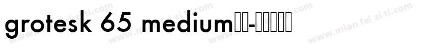 grotesk 65 medium字体字体转换